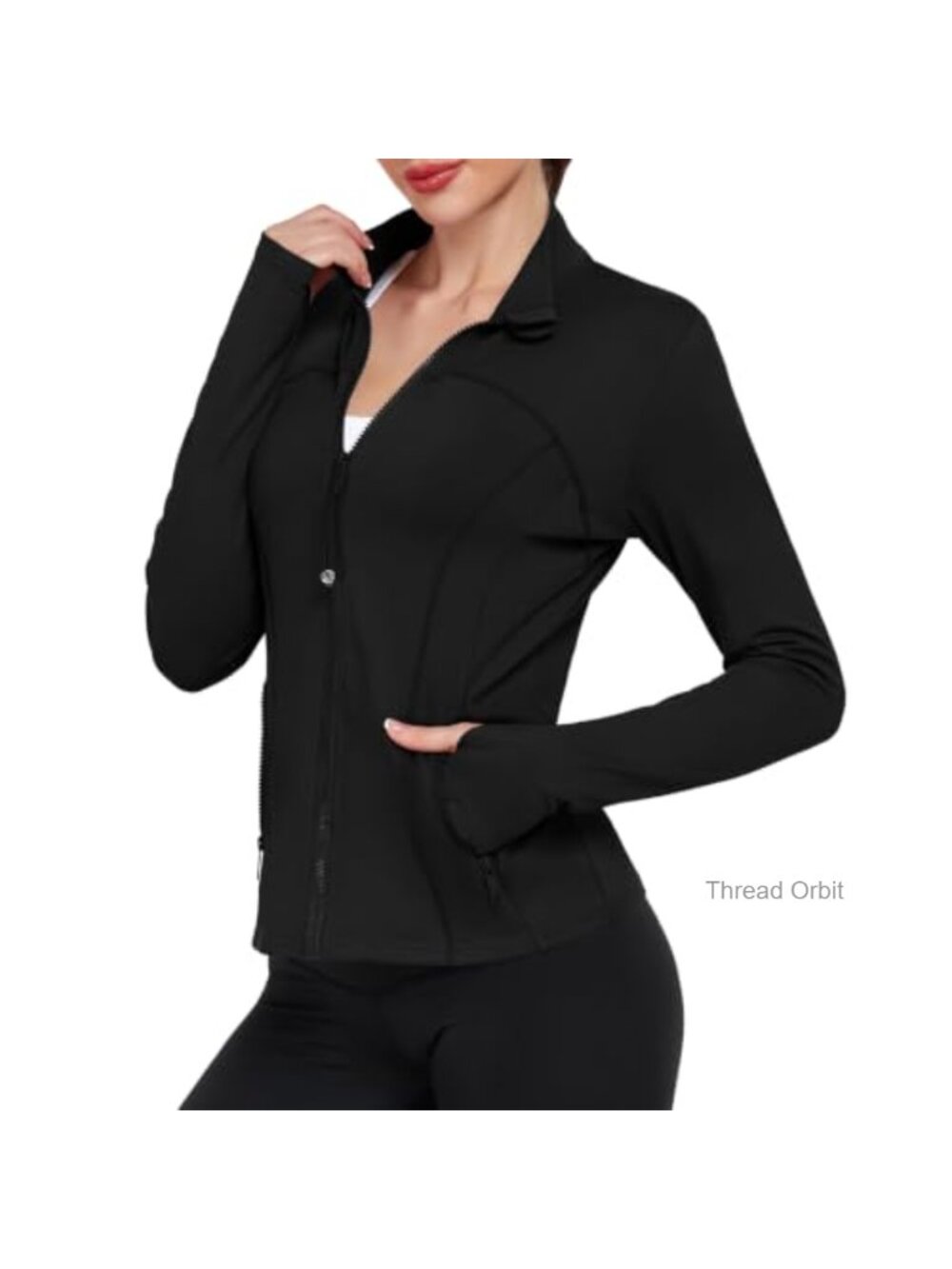 Women's Lightweight Zip Athletic Jacket Workout Gym Running